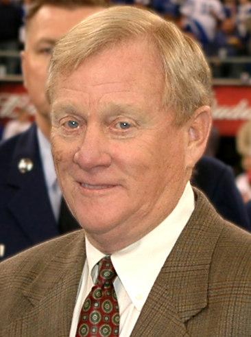 Bill Polian at the RCA Dome before an Indianapolis Colts game.