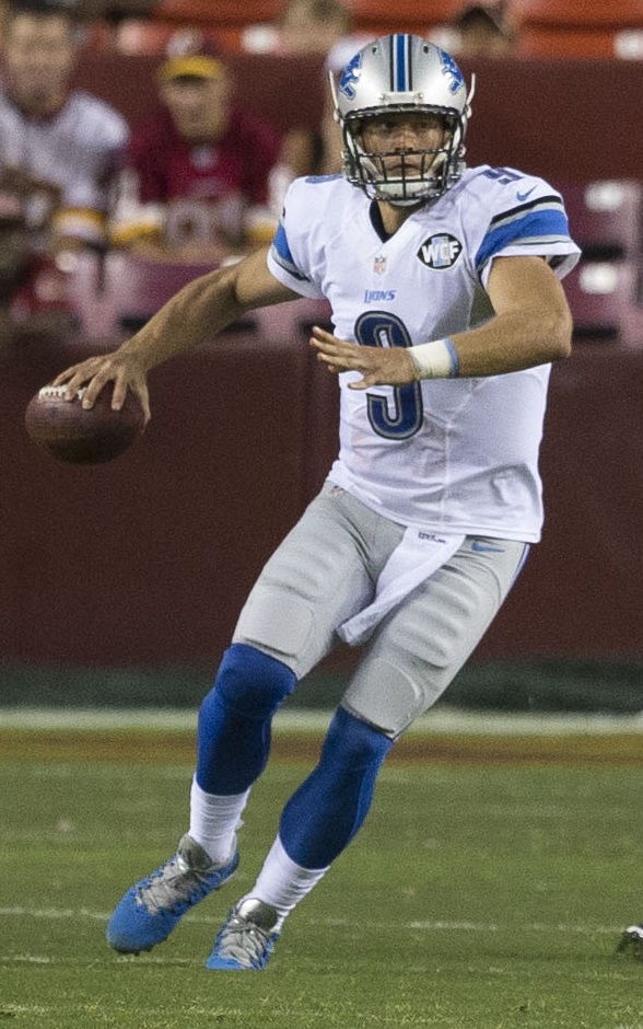 Matthew Stafford in a Detroit Lions uniform in 2015.