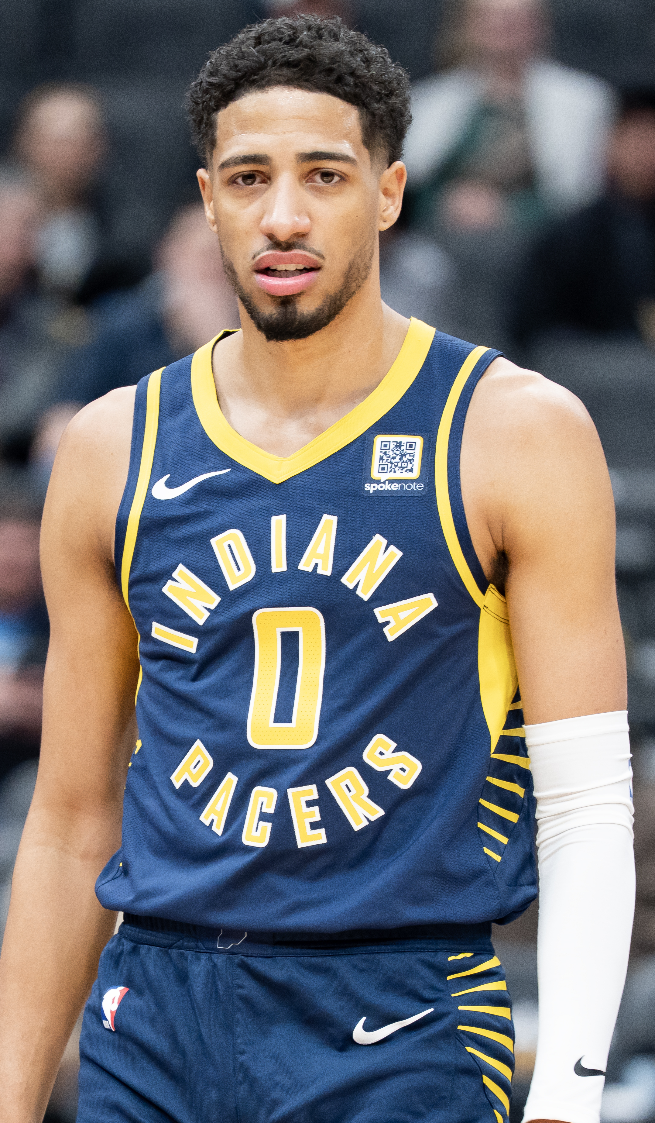 Tyrese Haliburton in an Indiana Pacers uniform in 2025.